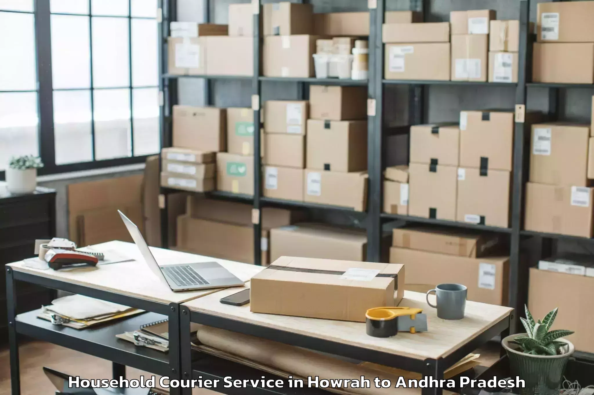 Reliable Howrah to Addanki Household Courier